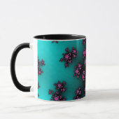 Mug Turquoises arroses florales (Gauche)