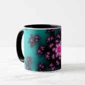 Mug Turquoises arroses florales (Devant gauche)