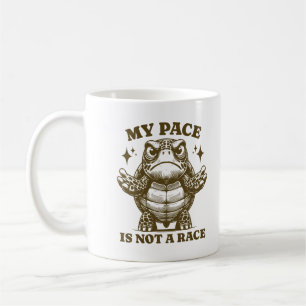 Mug Turtle Time Mon Pace N'Est Pas Une Race Drôle Anim