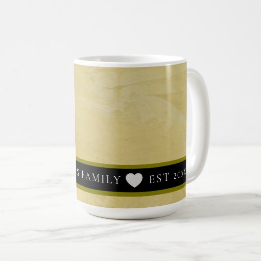 Mug Tuscan Sun Venetian Plaster Custom Family (Devant droit)