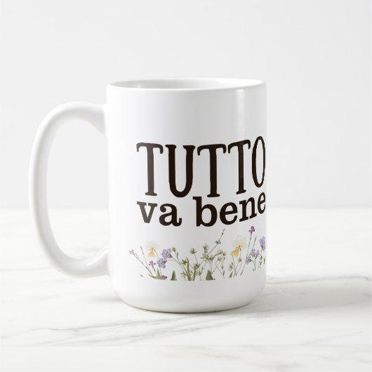 Mug Tutto Va Bene (con fiori) (Gauche)