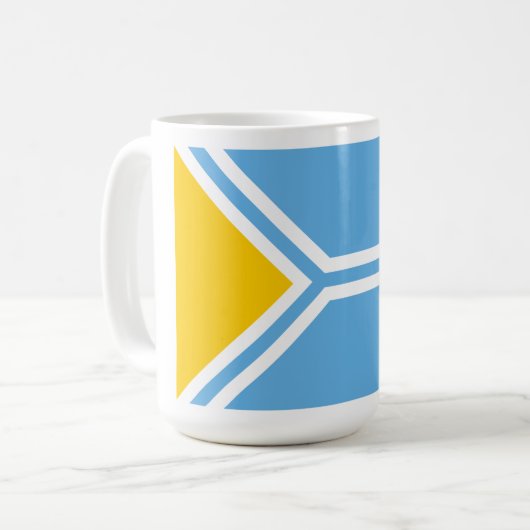 Mug Tuva Tuvan République Drapeau Tyva Sibérie Russie (Devant gauche)