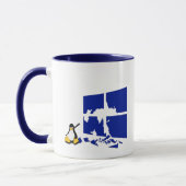 Mug Tux Linux Penguin devient médiéval (Gauche)