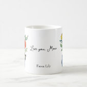 Mug Tuxedo Cat Lover Mom Floral Custom Name Gift (Centre)