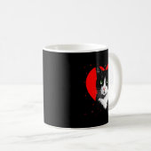 Mug Tuxedo Cat Valentine Heart For Kitten And Animal L (Devant droit)