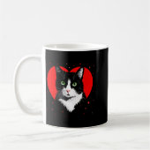 Mug Tuxedo Cat Valentine Heart For Kitten And Animal L (Gauche)