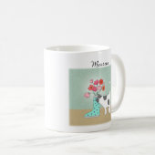 Mug Tuxedo chat avec Fleurs mignonne Amoureux des chat (Devant droit)