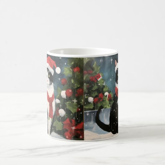 Mug Tuxedo Chat en Noël de neige (Centre)