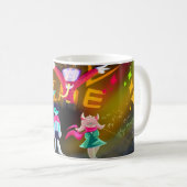 Mug TV Time Showdown – Affrontement d'anime coloré (Devant droit)