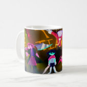 Mug TV Time Showdown – Affrontement d'anime coloré (Devant gauche)