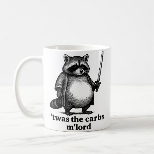 Mug TWAS The Carbs M'Lord Raccoon | Medieval Trash Pa (Gauche)