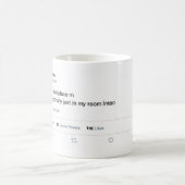 Mug Tweet amusant sur un dortoir en colimaçon, apparte (Centre)