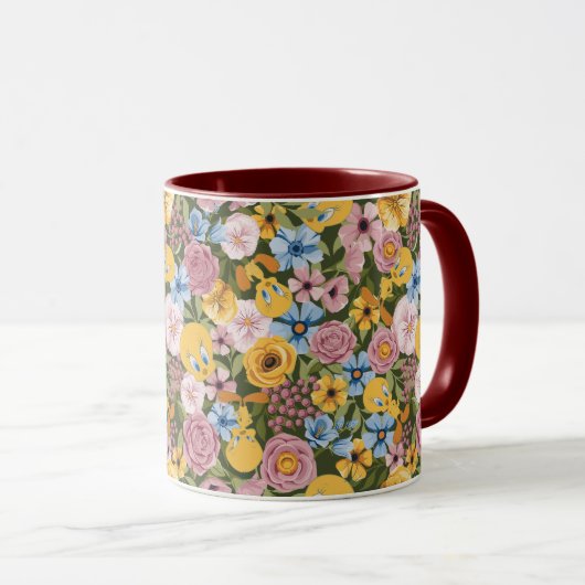 Mug TWEETY™ Floral Embroidery Pattern (Devant droit)