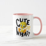 Mug TWEETY™ - Mignonne Ou Quoi ?<br><div class="desc">LOONEY TUNES™ | Tweety est heureux dans les lettres de la question "Mignonne ou quoi?".</div>