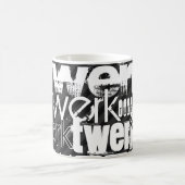 Mug Twerk ; Rayures noires et gris-foncé (Centre)