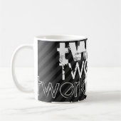Mug Twerk ; Rayures noires et gris-foncé (Gauche)