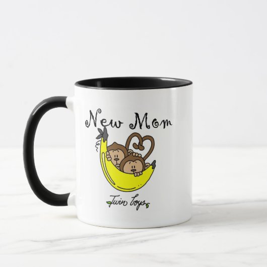 Mug Twin Boys New Mom Tshirts et cadeaux (Gauche)