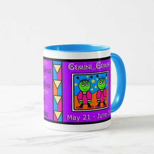 Mug Twin Gemini Martians (Devant droit)