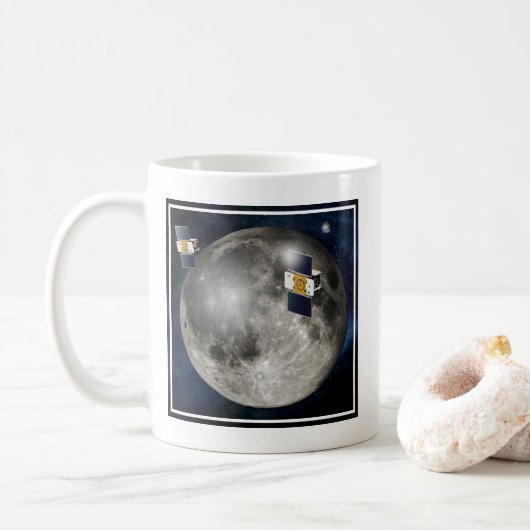 Mug Twin Grail Spacecraft Orbitant La Lune. (Avec donut)
