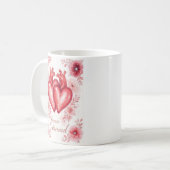 Mug Twin Hearts Forever Enchantée Floral (Devant gauche)