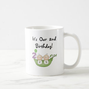 Mug Twin Peas in a Pod 2e Anniversaire T-shirts et cad