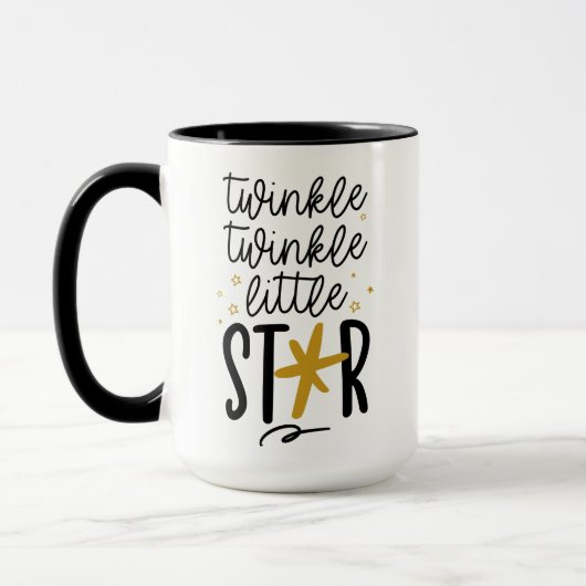 Mug Twinkle Twinkle Little Star Doodle (Gauche)