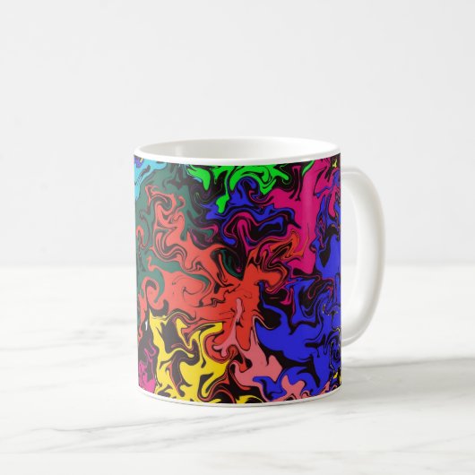 Mug Twirly coloré Abstrait / (Devant droit)