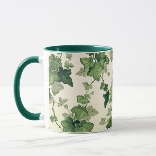 Mug Twisting Ivy Feuille Motif (Gauche)