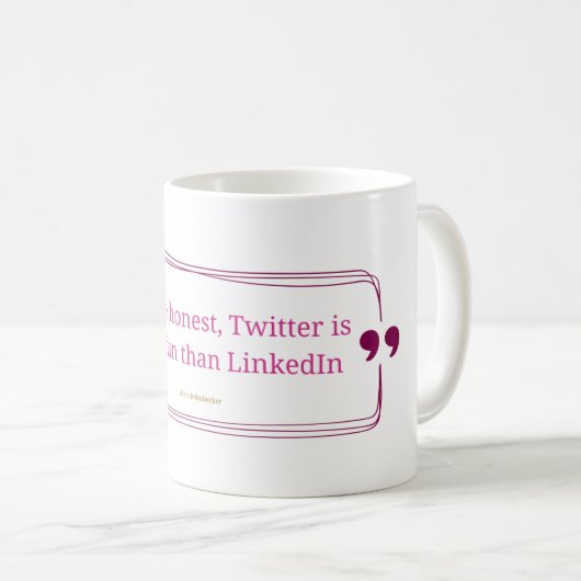 Mug Twitter est plus amusant que Linkedin (Devant droit)