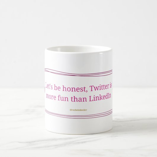 Mug Twitter est plus amusant que Linkedin (Centre)