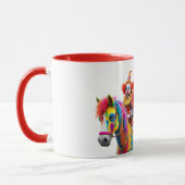 Mug Two funny clowns on their horses. (Gauche)