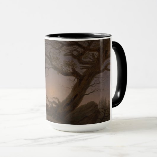 Mug Two Men Contemplating the Moon, par Friedrich : (Devant droit)