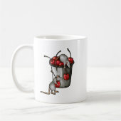 Mug Two MICE Stealing Cherries, Bucket of Cherries Art (Gauche)