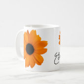 Mug Two Orange Daisies and Your Name / Message (Devant gauche)