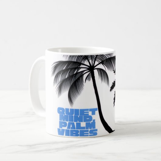 Mug Two Palm Trees Wall Art | Tropical Minimalist (Devant gauche)