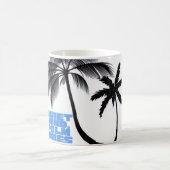 Mug Two Palm Trees Wall Art | Tropical Minimalist (Centre)