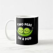 Mug Two Peas In A D Cute Kawaii Funny (Gauche)