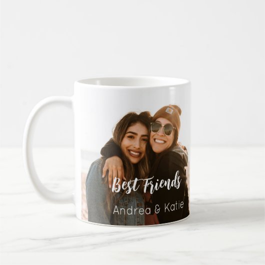Mug Two Photo Personalized Name (Gauche)