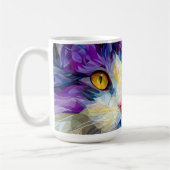 Mug Two Purple and Yellow Cats (Gauche)