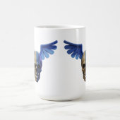 Mug Two-Toned Skull with Blue Stylized Wings (Centre)