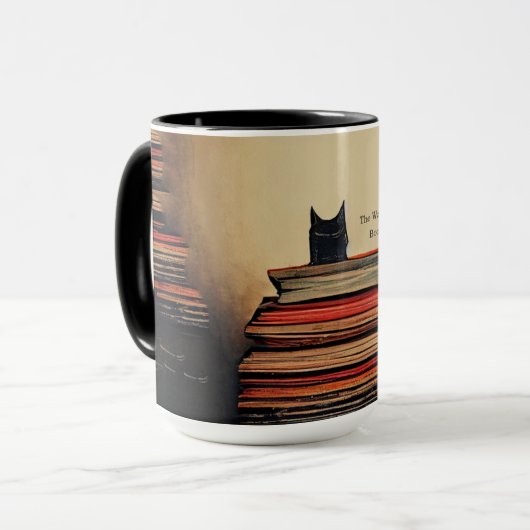 Mug TWRBK 15 oz Manche compacte noire (Devant gauche)