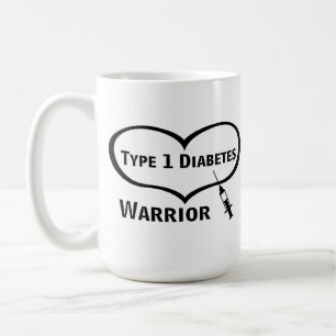 Mug Type 1 Guerrier du diabète avec seringue de café M