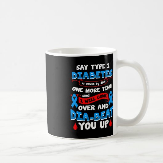 Mug Type 1 Sensibilisation au diabète 1 (Droite)