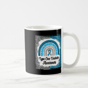 Mug Type 1 Sensibilisation au diabète Léopard arc-en-c