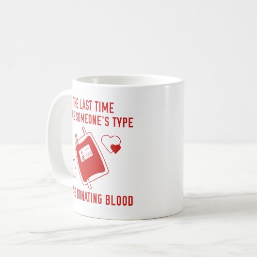 Mug Type de don de sang (Devant gauche)