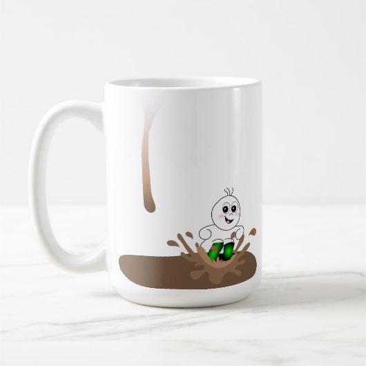 Mug Type d'égouttement éclaboussant dans le magma de (Gauche)