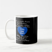Mug Type One Maman Sensibilisation Diabète Jour T1D (Gauche)