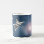 Mug Typhon de l'Eurofighter, ciel sombre, votre nom (Centre)