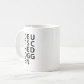 Mug Typo : Dogue allemand (Devant gauche)