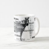 Mug Typographe de Black and White Unique (Devant droit)